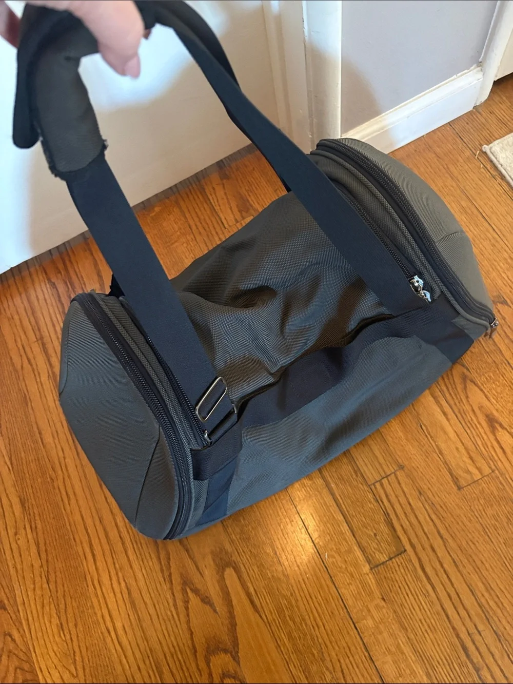 Porsche Travel Duffel Bag in Olive Green with Black Straps. Vintage, 2021
